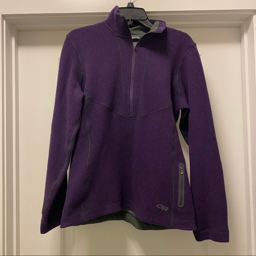 Outdoor research quarter zip, size L